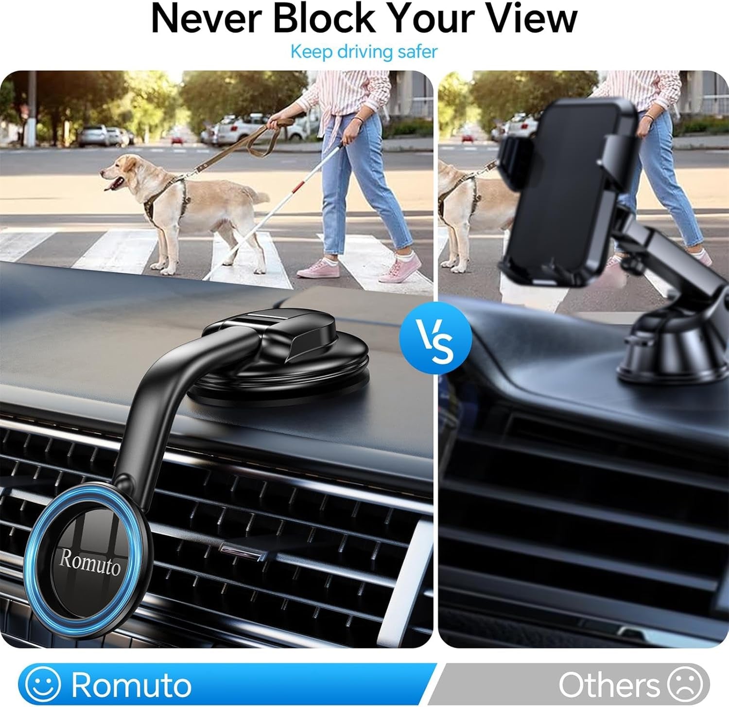 For Magsafe Car Mount【Strong Magnets】Magsafe Windshield Mount Magnetic Phone Holder for Car Dash Windshield Universal Hands Free Car Phone Holder for Iphone 16 15 14 13 Promax plus Magsafe Accessories