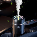 Car Humidifier Diffuser - Smart Cool Mist Air Freshener for Essential Oils - USB for Car, Home, Office, Bedroom (Black)
